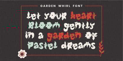 Garden Whirl Font Poster 2
