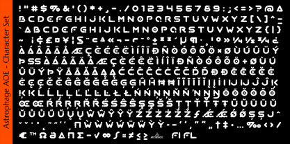 Astrophage AOE Font Poster 6