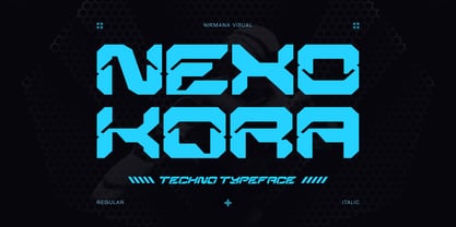 Nexokora Techno Font Poster 1