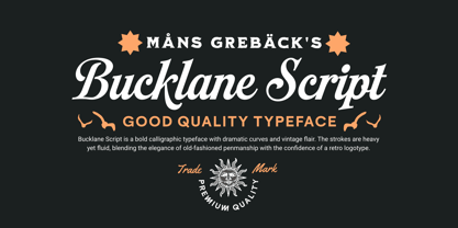 Bucklane Script Font Poster 1