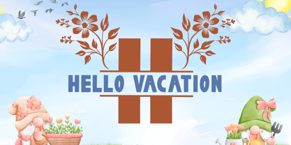 Beautiful Spring Flowers Font Poster 3