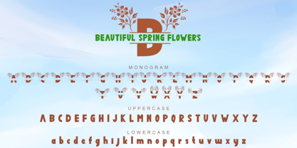 Beautiful Spring Flowers Font Poster 5