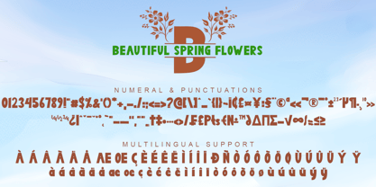 Beautiful Spring Flowers Font Poster 6
