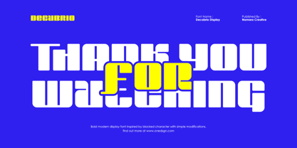 Decabrio Font Poster 10