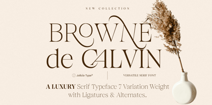 Browne de Calvin Font Poster 1
