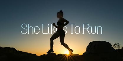 She Likes To Run Font Poster 1