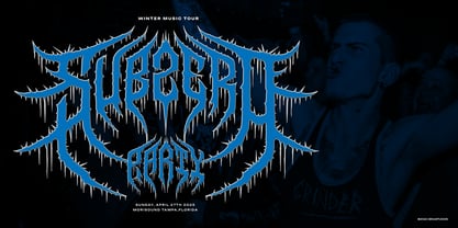 Death Blizard Font Poster 4