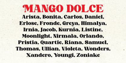 Mango Dolce Display Font Poster 12