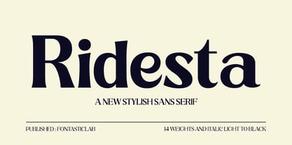 Ridesta Font Poster 1