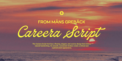 Careera Script Font Poster 1