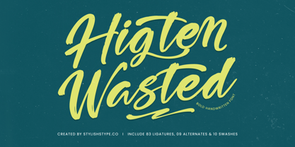 Higten Wasted Font Poster 1
