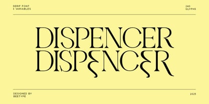 Dispencer Font Poster 1