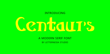 Centaurs Font Poster 1