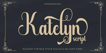 Katelyn script Font Poster 1