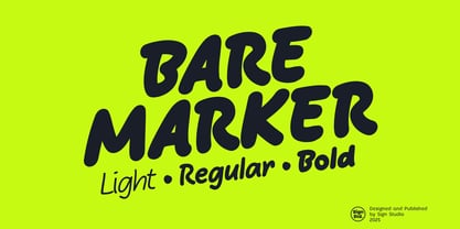 Bare Marker Font Poster 1