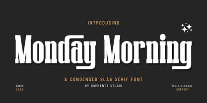 Monday Morning Font Poster 1