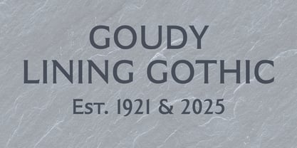 Goudy Lining Gothic Font Poster 1