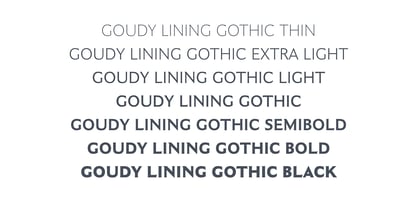 Goudy Lining Gothic Font Poster 2