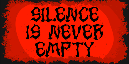 Black Chant Font Poster 2