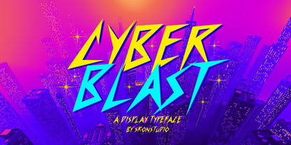 Cyber Blast Font Poster 1