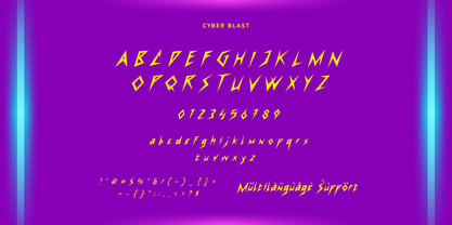 Cyber Blast Font Poster 12