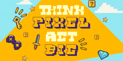 Synth Pixel Font Poster 2