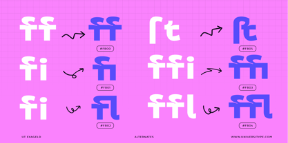 UT Exageld Font Poster 12