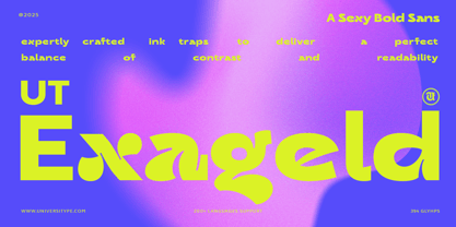 UT Exageld Font Poster 1