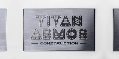 Steel Plate Font Poster 4