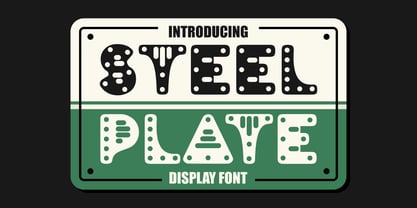 Steel Plate Font Poster 1