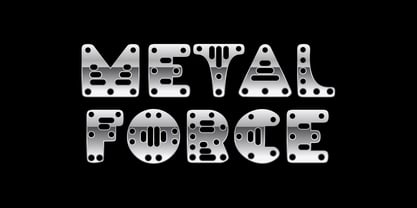 Steel Plate Font Poster 2