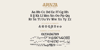 Arinza Font Poster 9