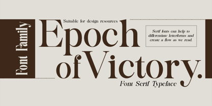 Epoch of Victory Font Poster 1