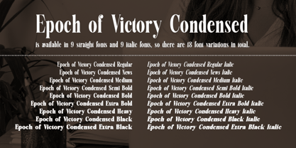 Epoch of Victory Font Poster 5