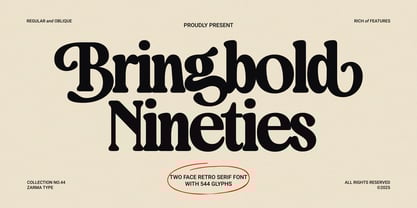 Bringbold Nineties Font Poster 1
