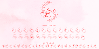 Lovely Amelina Monogram Font Poster 5