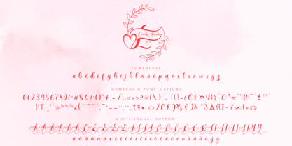 Lovely Amelina Monogram Font Poster 6