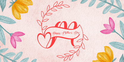 Lovely Amelina Monogram Font Poster 3