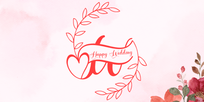 Lovely Amelina Monogram Font Poster 2