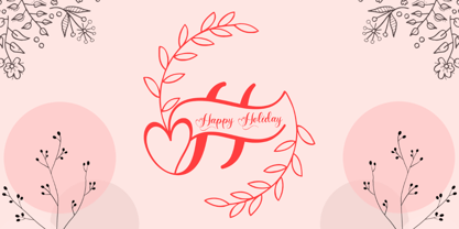 Lovely Amelina Monogram Font Poster 4