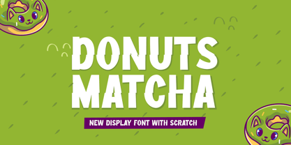 Donuts Matcha Font Poster 1