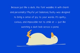Ducky Font Poster 2