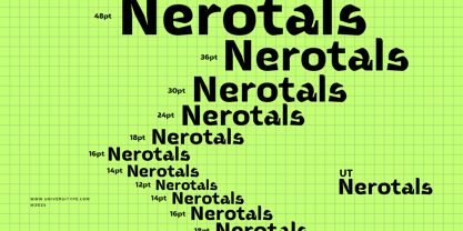 UT Nerotals Font Poster 7