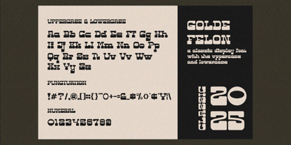 Golde Felon Font Poster 5