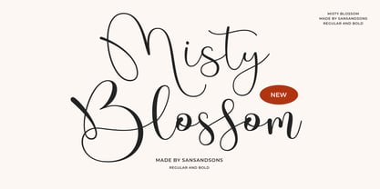 Misty Blossom Font Poster 1