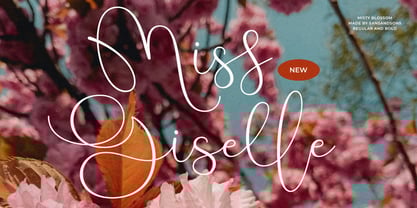 Misty Blossom Font Poster 2
