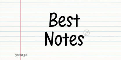 Best Notes Font Poster 1
