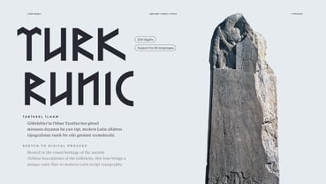 Turk Runic Font Poster 1