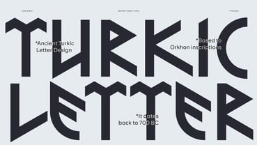 Turk Runic Font Poster 2
