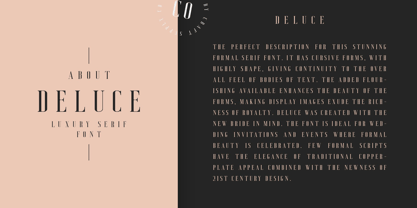 Deluce Font Poster 2